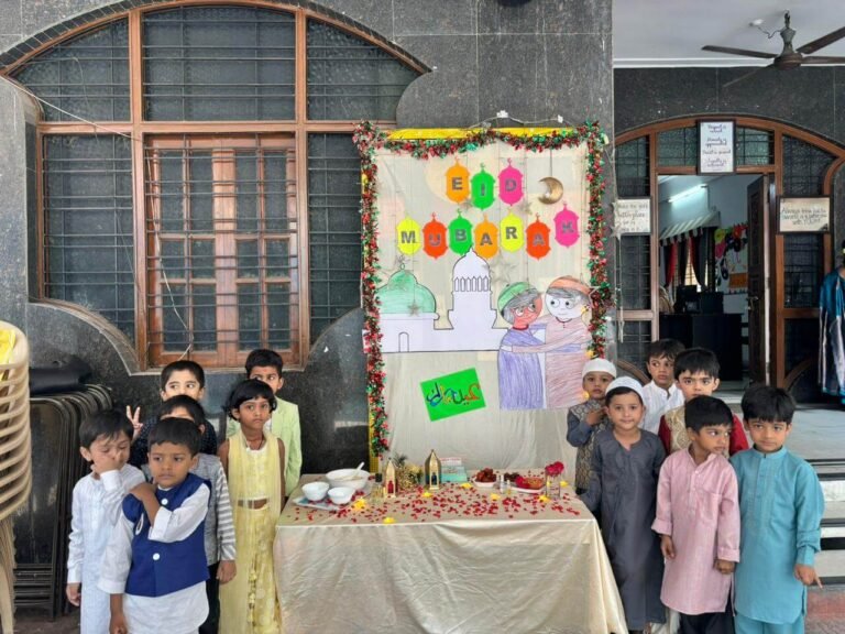 Students celebrating Eid Al Fitr at Lovedale International School, Hyderabad, Banjara Hills, promoting a sense of unity, diversity, and inclusivity during the festive season.