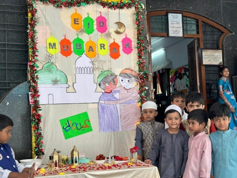 Students celebrating the spirit of giving and community on Eid Al Fitr at Lovedale International School, Hyderabad, Banjara Hills, spreading joy and gratitude