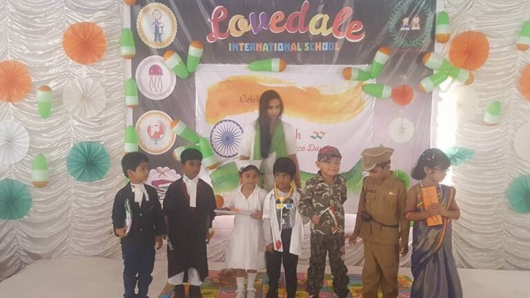 Students celebrating the country's journey towards progress and prosperity on Independence Day at Lovedale International School, Hyderabad, Banjara Hills, showcasing their love and commitment towards the nation.