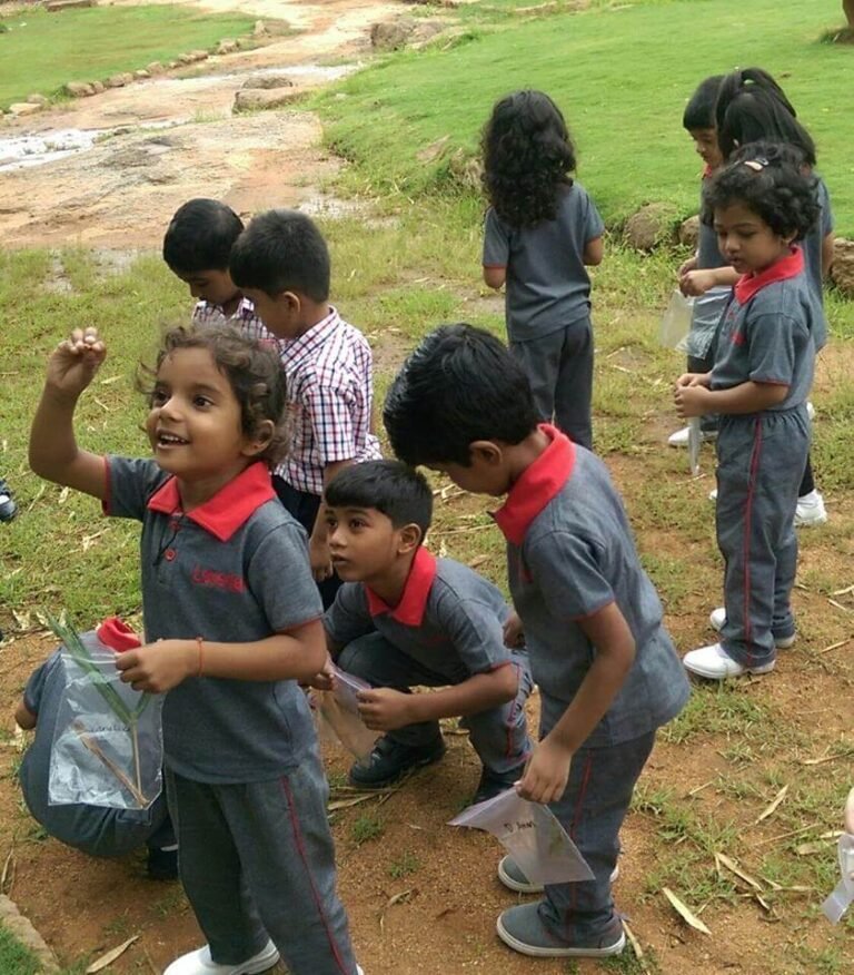 Students from Lovedale International School, Hyderabad, exploring KBR Park, a green oasis in Hyderabad, Telangana, during a school-organized field trip.