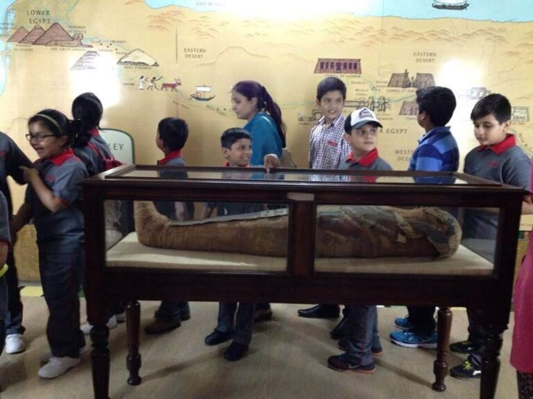 Students appreciating the rich history and culture of Hyderabad and India during a visit to Dr Y S Rajshekar Reddy Museum, organized by Lovedale International School, Hyderabad, Banjara Hills.